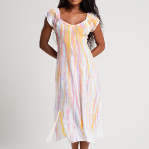 Vestido Nesga em Viscose de Algodão: Leveza e Arte em Movimento