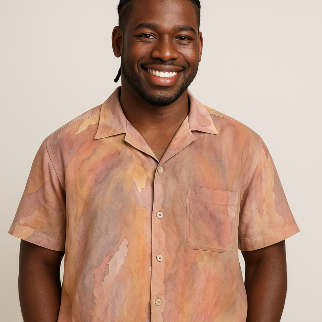 Camisa de Viscose com Pintura Aquarela - Arte Manual - Image 3