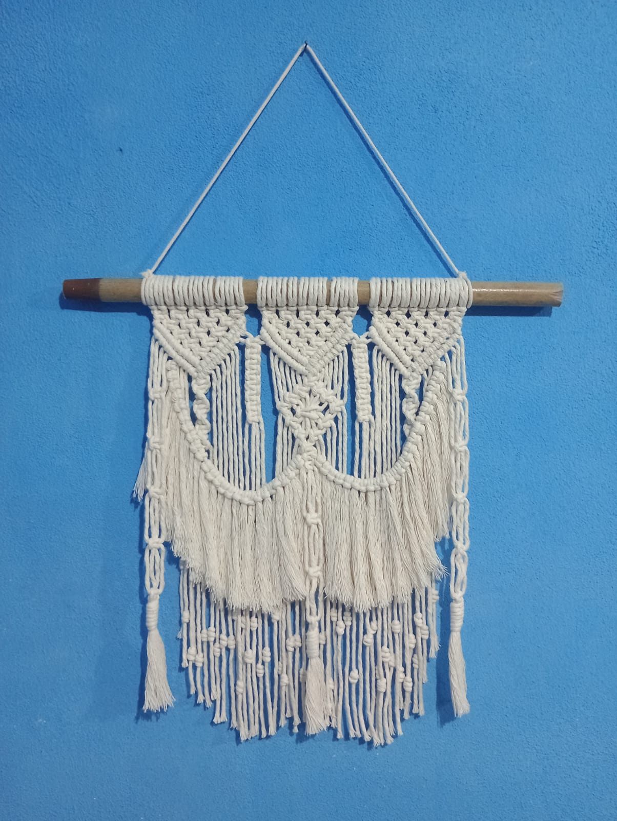 Mini Painel de Macramê Decorativo - Wall Hanging Boho Pequeno